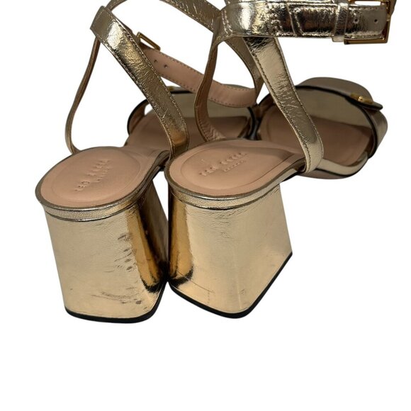 Ted Baker London Milly Icon Ankle Strap Sandal Chunky Heel size 10 - Picture 6 of 7